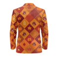 thumbnail image 6 of Uourmeti Thanksgiving Mens Blazer Suit Jacket Featuring Turkey Pumpkin, Single-Breasted Regular Fit Polyester for Daily Summer Wear, 6 of 9