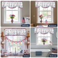 thumbnail image 6 of 4th of July Tie Up Valance for Windows Patriotic Love Heat Curtains Valances Window Treatments Red Blue Wildflower Balloon Curtains for Kitchen Living Room Bedroom Independence Day 54x18 Inch, 6 of 9