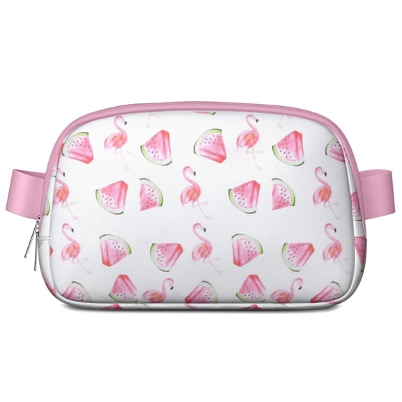 Cute Watermelon Fanny Pack – Geometric Watermelon Print Waist Bag – Waterproof Belt Bag for Summer Fun & Fresh Style