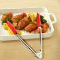 thumbnail image 4 of Usloyux Under $5 Small Tongs with Silicone Tips, 7 Inch Serving Tongs Mini Kitchen Stainless Steel Food Tongs, Non-Stick Small Tongs for BBQ Salad Cooking Appetizers, 4 of 6