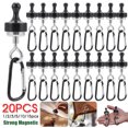 thumbnail image 2 of Llavero con ganchos magnéticos fuertes para tienda de campaña al aire libre, mosquetón multiusos para luz de acampada, gancho fijador para tienda de techo, 1-20 piezas, 2 of 5