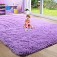 thumbnail image 6 of Purple Area Rug for Living Room,5x8 Rug,Fluffy Thick Rug for Bedroom,Soft Indoor Furry Rug for Kids Room,Teen,Women,Shag Modern Cool Rug for Nursery Playroom Classroom,Carpet, 6 of 12
