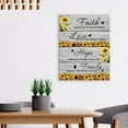 thumbnail image 2 of Modern Rustic Faith Hope Family Sunflower Wall Art Frame Canvas,Motivational Home Decor Wall Art Canvas Painting Ready to Hang for Home Farmhouse Kitchen Dining Living Room Wall Decor-12x16 Inches, 2 of 5