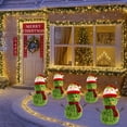 thumbnail image 3 of Christmas Decorations - 3D Realistic Plastic Christmas Snowman Sign - Holiday Decor, Weatherproof Garden Snowman, Easy Installation, Suitable for Front Door, Garden, Indoor Decor, 21.6'',Green F, 3 of 8