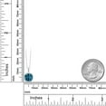 thumbnail image 4 of Gem Stone King 2.76 Ct Cushion London Blue Topaz in 10K White Gold Diamond Pendant with 18 inch Chain, 4 of 6