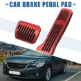 thumbnail image 2 of Coche Pie Pedal Pastillas Acelerador Gasolina Freno Pedal Cubierta Kit Rojo Negro, 2 of 7