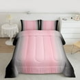 thumbnail image 2 of Homewish Stripes Pattern Bedding Comforter Set,Modern Abstract Geometric Twin Comforter Sets,Pink Gray Black Ombre Bedding Set For Boys Girls,Breathable Home Decor Reversible,2 Pieces, 2 of 8