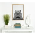 thumbnail image 5 of Kate and Laurel Sylvie Bear Animal Print Black and White Portrait Framed Canvas Wall Art by Simon Te Tai, 18x24 Natural, 5 of 5