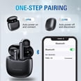 thumbnail image 2 of True Wireless Earbuds Purple Bluetooth 5.3 with Microphone for Working Out Noise Canceling Blue Tooth Ear Buds Deep Bass TWS Wireless Earphones with Charging Case in Ear Headphone for iPhone Android, 2 of 8