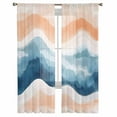 thumbnail image 3 of Blue Coastal Sheer Curtains 72 Inches Long 2 Panels Set, Window Sheer Curtains for Living Room/Bedroom, Summer Beach Nautical Beige Oil Painted Light Filtering Rod Pocket Curtain 52'' x 72'' x 2, 3 of 7