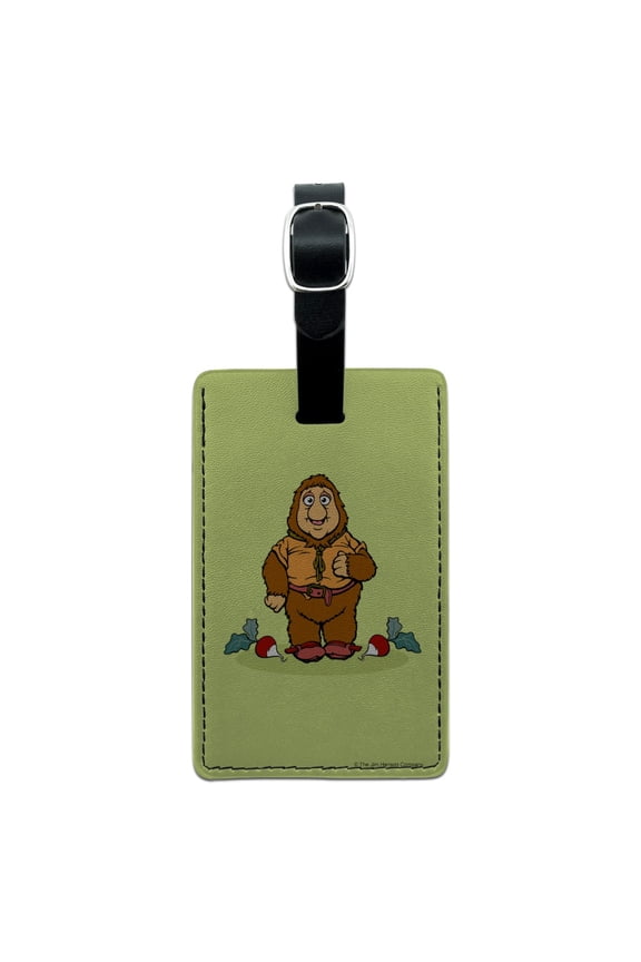 Junior Gorg Fraggle Rock Radish Rectangle Leather Luggage Card Suitcase Carry-On ID Tag
