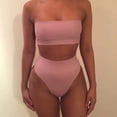 thumbnail image 2 of Women's Removable Strap Wrap Pad Cheeky High Waist Bikini Set Swimsuit, 2 of 3