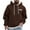 Coffee, variant on DODADAWANJ Solid Color Hoodie for Men Drop Shoulder Pullover Hoodies Big and Tall Hooded Sweatshirt for Daily Casual Camping M