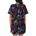 thumbnail image 3 of Bingfone Thanksgiving Print Pajamas Sets for Women Soft Short-Sleeved Pjs with Lounge Shorts Two Piece Sleepwear, 3 of 8