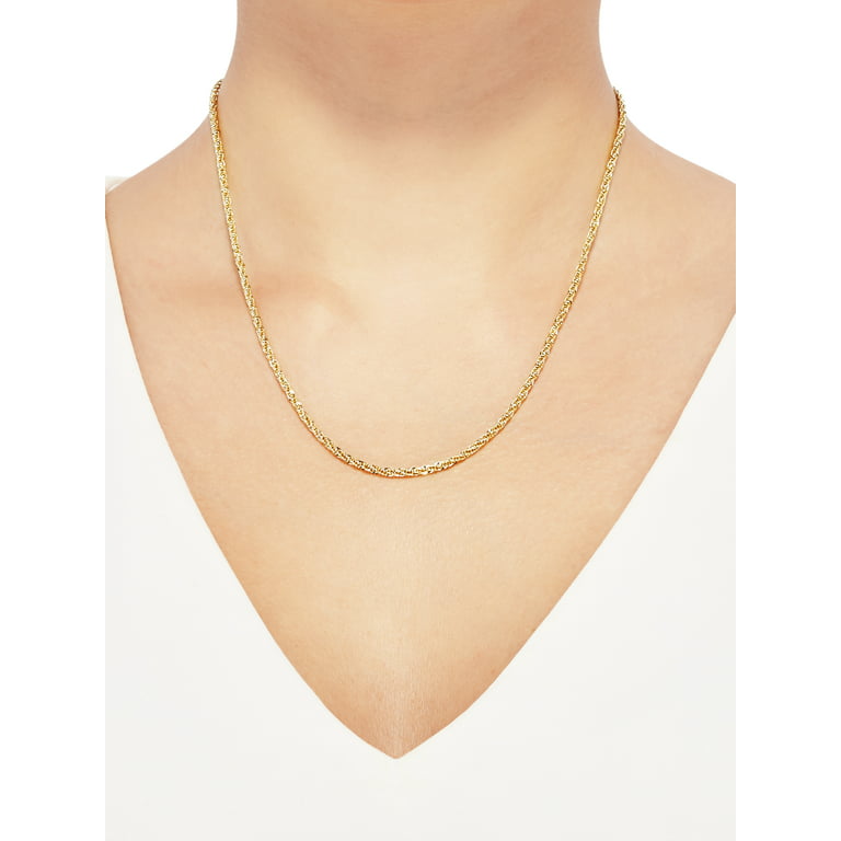 10K Hollow Gold Rope Chain - 20