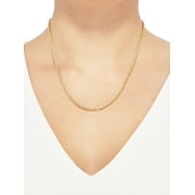 Brilliance Fine Jewelry 10K Yellow Gold Infinity 2.45MM Hollow Rope Necklace, 18