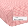 thumbnail image 6 of Mainstays Kids Microfiber Bed Sheet Set, Queen, Pink Grid, 4 Pieces, 6 of 10