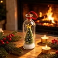 thumbnail image 5 of Recordable Christmas Tree Message in a Bottle, Glass Snowy Tree Ornament with Voice Playback Warm LED Light, Holiday Keepsake Gift Decor, 5 of 6