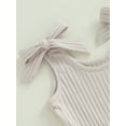 thumbnail image 5 of WEIKBMOL Toddler Girls Romper Pants Sleeveless Ribbed Short Jumpsuit Pants 6M 12M 24M 2T 3T 4T Baby Girls Summer Clothes, 5 of 9