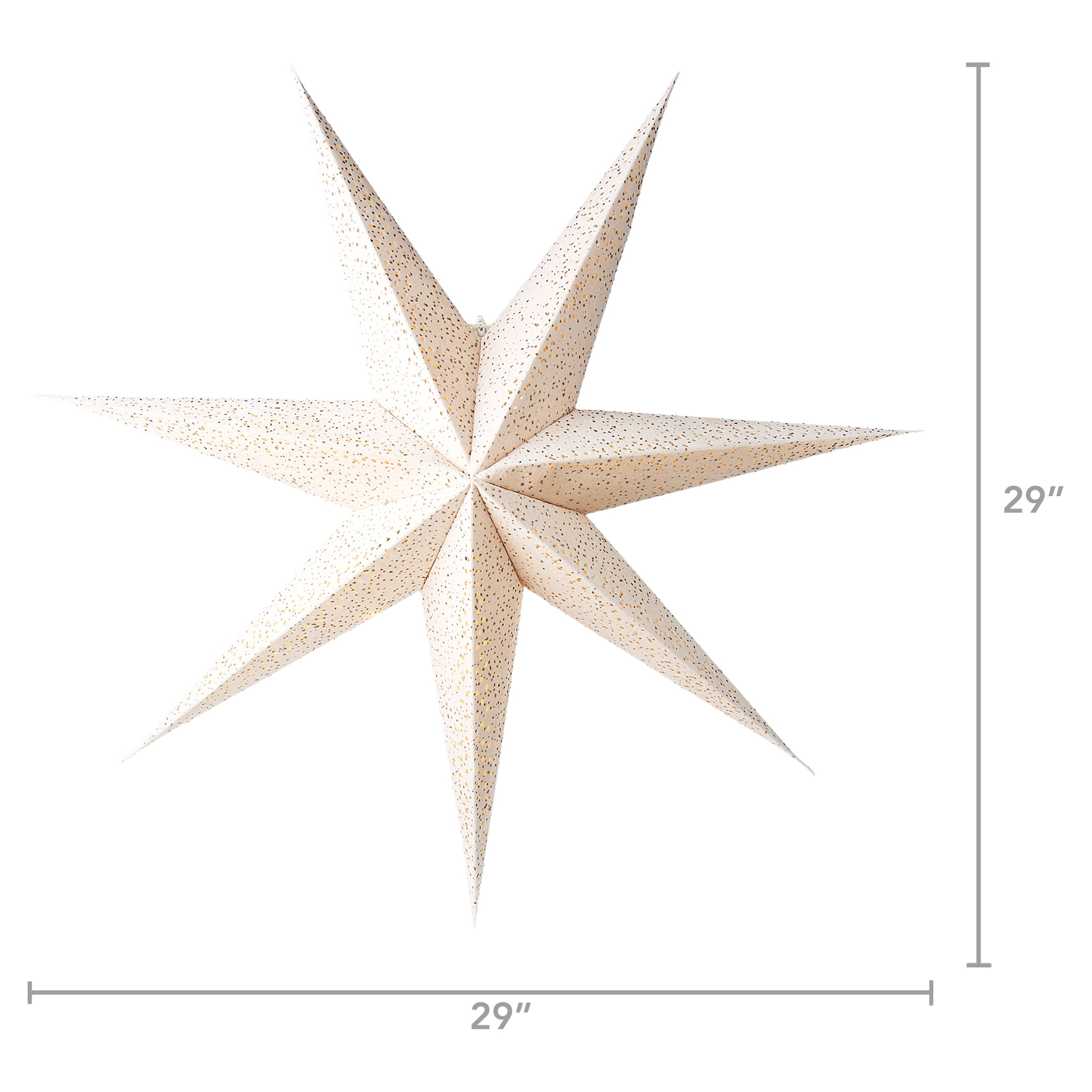 Paper Star Christmas Hanging Decoration, White, 29", by Holiday Time