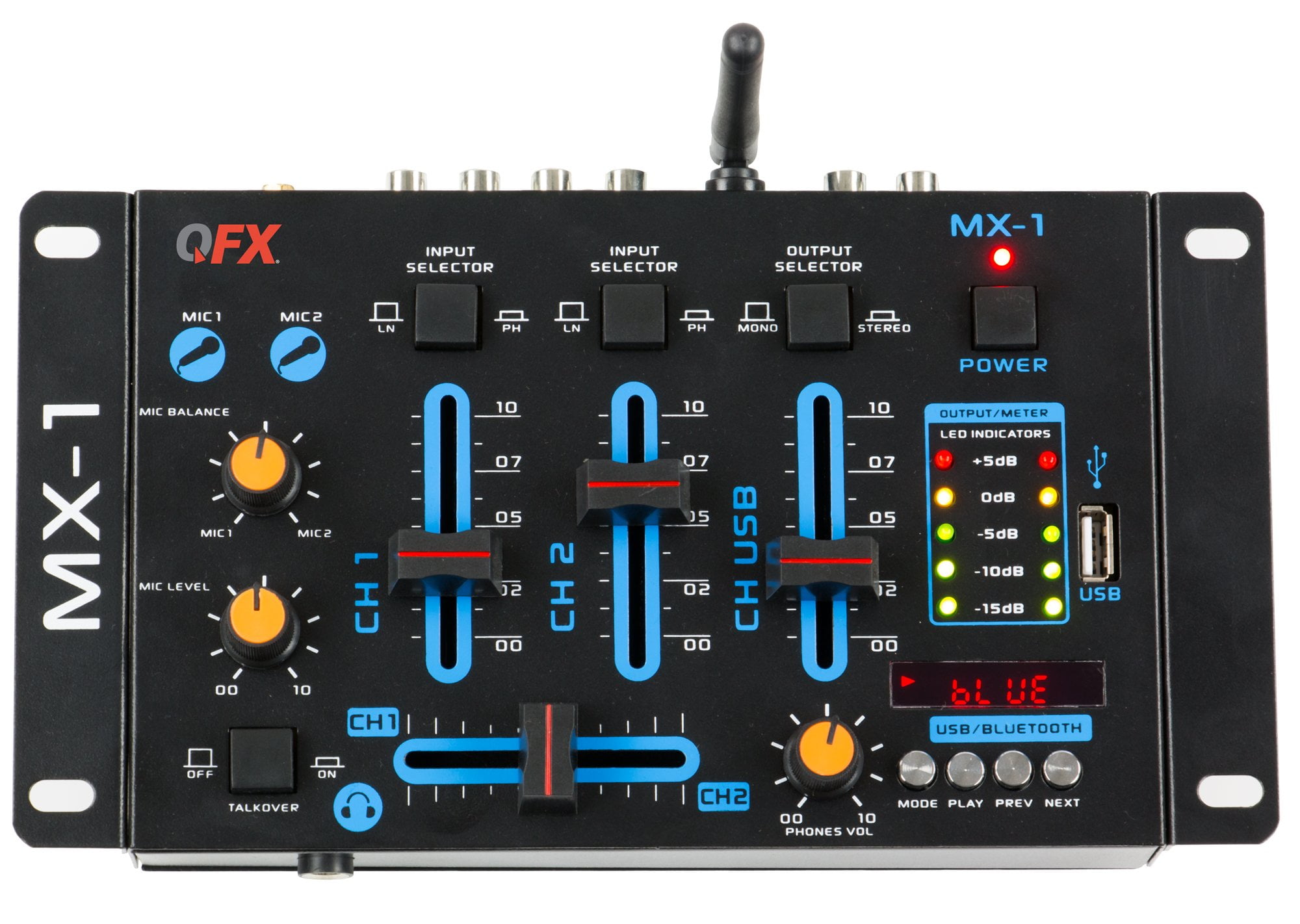 QFX DJ Mixer, BLACK (MX1)