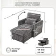 thumbnail image 2 of Multifunctional Lazyboy Sofa Recliner, Oversized Recliner Chair with Cell Phone Bracket, Extra Wide Recliner for Small Spaces Living Room Bedroom. (Gray), 2 of 7