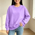 thumbnail image 2 of HAJWOH Teen Girls Boys Oversized Crewneck Sweatshirts Pullover Tops Toddler Kids Long Sleeve Sweatshirts, 2 of 6