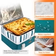 thumbnail image 6 of Lifewit Double Decker Insulated Casserole Carrier for Hot or Cold Food, Casserole Dish Carrying Case, Lasagna Holder for Potluck Parties/Picnic/Cookouts, Fits 9"x13" Baking Dish, Green, 6 of 9