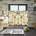 thumbnail image 4 of Yayeee Kitchen Curtains Tier Pair Light Filtering 27"x24" Rod Pocket Short Cafe Window Panel, Leaves Pattern, 4 of 7