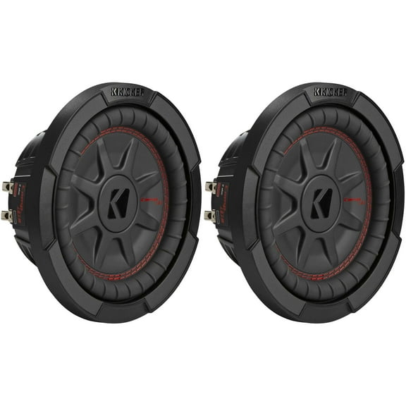 Kicker (2) 48CWRT84 CompRT 8" Subwoofer, DVC, 4-ohm Bundle