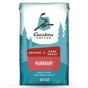 Caribou Coffee Mahogany Blend Ground Coffee, Premium Dark Roast, 100% Arabica, 20 oz