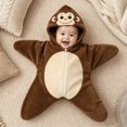 thumbnail image 2 of Dakiuu Cartoon Animal Character Star Shape Baby Newborn Swaddle Sack Zipper Wearable Sleep Blanket for Infant Boys Girls Photo Prop 0‑3 Months, 2 of 5