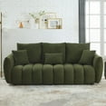 thumbnail image 5 of Premium Teddy Fabric Sofa with 3 Pillows & Cushions, 82" Solid Wood Frame for Multi-Spaces, 5 of 11