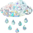 thumbnail image 1 of Pegatinas de alerta de vidrio de gota de lluvia en la nube Calcomanías de alerta de vidrio de ventana de arco iris estático Decoraciones de Sun Catcher Vinilo prismático no adhesivo para Pr Feliz Sencillez, 1 of 5