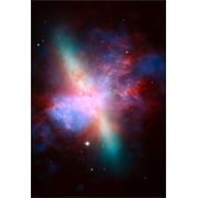 NASA M82 Galaxy Space Hi Gloss Poster Fine Art Print