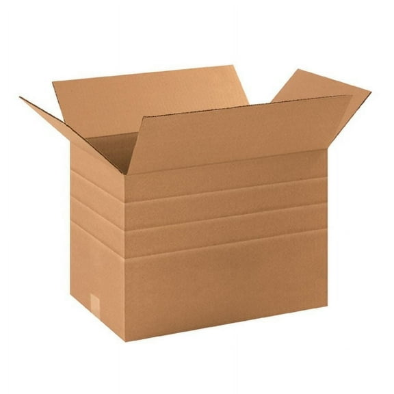 17 1/4 x 11 1/2 x 12" Multi-Depth Corrugated Boxes, Brown 25 Boxes ECT-32