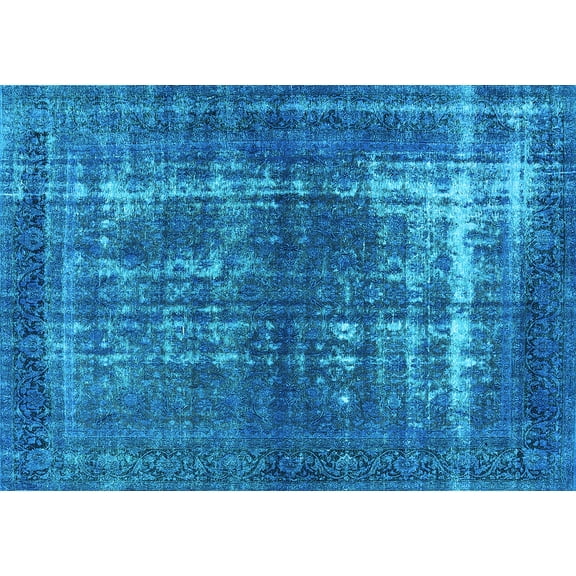 Ahgly Company Indoor Rectangle Persian Light Blue Bohemian Area Rugs, 5' x 7'