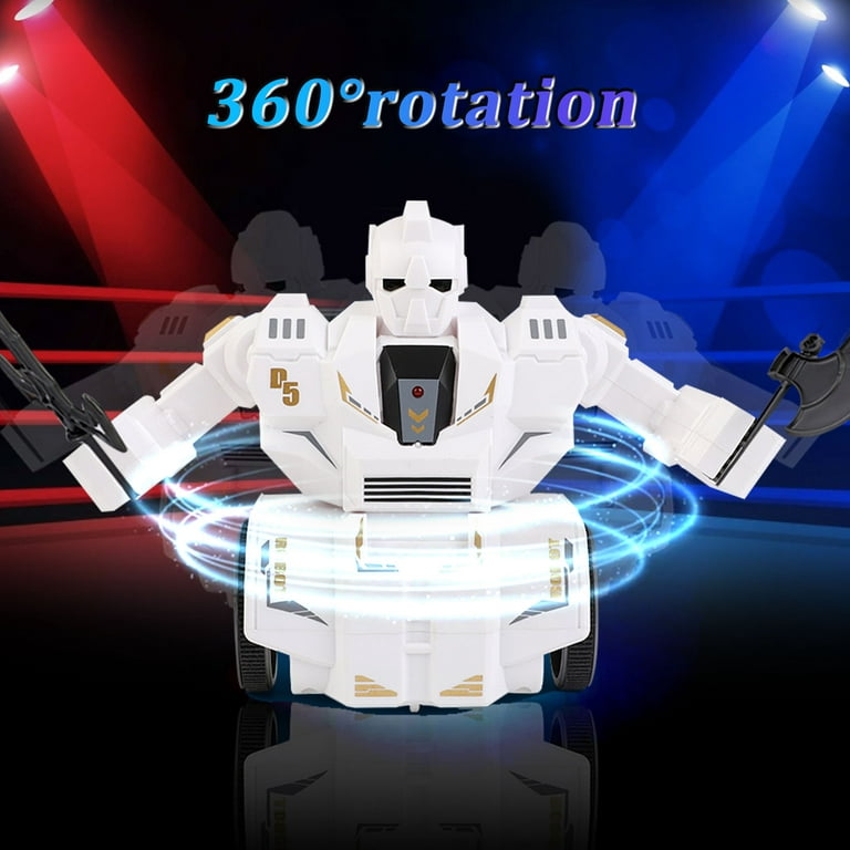 Robot Combat Remote Control 2.4G RC Battle Robots With Weapons For Kids &  Family, LED Lights & Sound Effects,Fun Electronic Fighting Game, Exciting