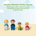 thumbnail image 6 of PlanToys® Family Wooden Dollhouse Figurine Set | 4 Poseable 1:12 Scale Mini Dolls (Parents & Kids) | Dollhouse Accessories for Pretend Play | Eco-Friendly Montessori Toy for Kids Ages 3+, 6 of 8
