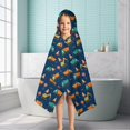 thumbnail image 6 of Cartoon Construction Vehicles Cones Hooded Bath Towel，50"x30" for Ages 3 To 12 Kids, Quick Dry Lightweight Soft Microfiber Hood Beach Towel Cover Up for Kids, 6 of 7