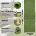 thumbnail image 2 of 6'6" x 7' Artificial Faux Grass Rug - Realistic Turf with UV Protection - Perforated for Easy Drainage - Durable, Hose-Off Synthetic Lawn Carpet for Indoor & Outdoor Use, Green, 2 of 6