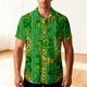 thumbnail image 4 of Blusa y camisa hawaiana de manga corta con cuello vuelto para hombre, camisa unisex de verano para playa, informal, de manga corta, con botones, ropa estampada para el Día de San Patricio, blusa para, 4 of 8