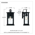 thumbnail image 6 of Moira 1-Light Earth Black Outdoor Wall Lantern, 6 of 6