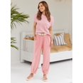 thumbnail image 3 of ORUYROP Ensemble 2 Pcs pour Femmes Ensemble de Détente Tendance Pull Tricoté Manches Courtes Mode, 3 of 6