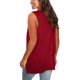 thumbnail image 4 of Camisetas sin mangas de verano para mujer Camisetas básicas sin mangas con cuello en V y abertura lateral, 4 of 4