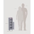 thumbnail image 2 of Armario de Baño, Armario Estrecho con Puerta y Estantes, para Papel Higiénico, Estantes Ajustables, Gris Paloma MBBC310P36, 2 of 14
