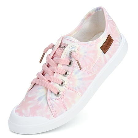 

JENN ARDOR Women Slip on Sneakers Hidden Wedge Canvas Shoes Fashion Platform Non Slip Athletic Running Walking Flats