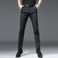 thumbnail image 3 of Pantalones de hombre de alta calidad, frescos, de seda fría, a bajo precio, elegantes, informales, de talla grande, ropa de calle, clásicos, 3 of 5