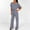 Gray, variant on Generic Women Jumpsuit Casual Short Sleeve Romper Playsuit Belted Wide Leg Long Pant Overall Jumpsuits
