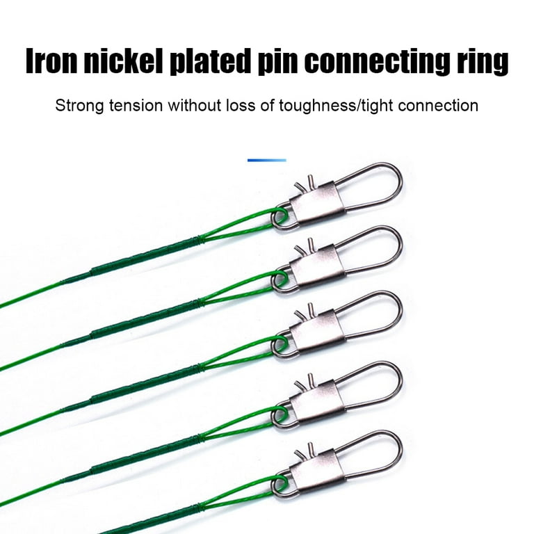 Fishing Leaders, Hi-Low Rig Fish Line Stainless Steel Wire Leader - Green, Men's, Size: One Size